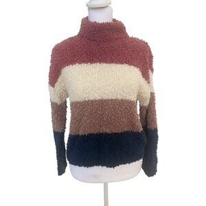 Say What? Striped Pullover Sweater, XL, Women's‎ Knit Top, Multicolor, Cozy